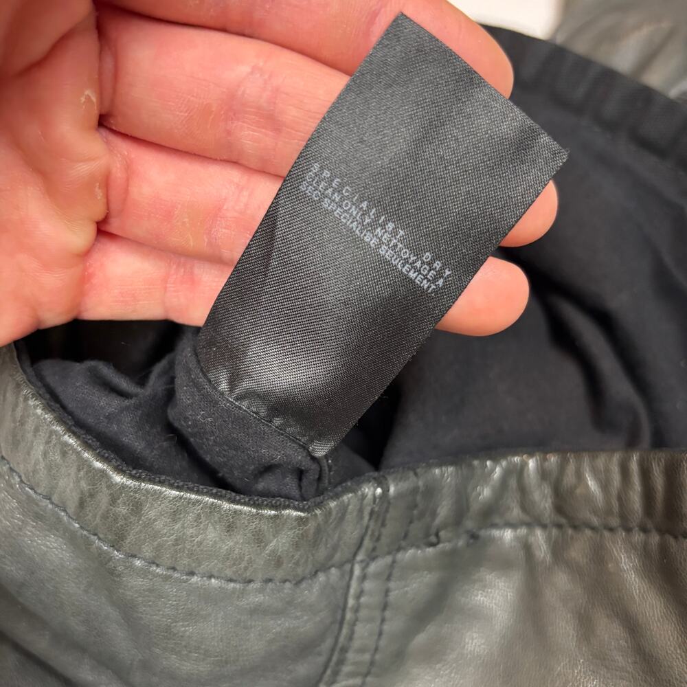 Allsaints Spitalfields Leather Section Shirt Jack… - image 8